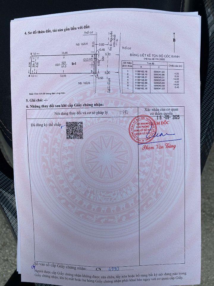 CHÍNH CHỦ CẦN BÁN NHÀ HẺM XE HƠI- SANG TRỌNG HIỆN ĐẠI- GÒ VẤP LÀNG HOA
