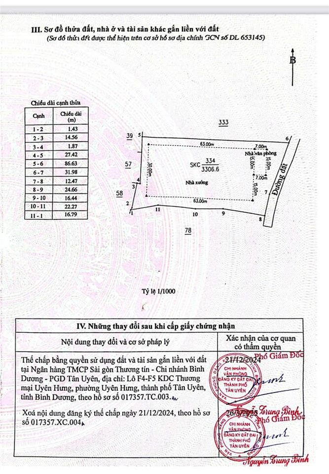 Xưởng 8.000 m2 lối vào giữa cụm công nghiệp vĩnh tân