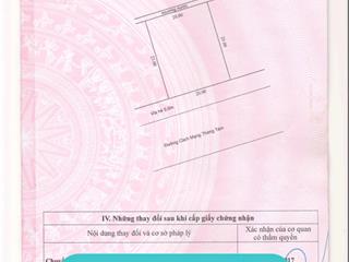 Mặt tiền cách mạng tháng 8  đối diện trung tâm triển lãm gần metro  500m2 ngang 20m
giá 4x tỷ