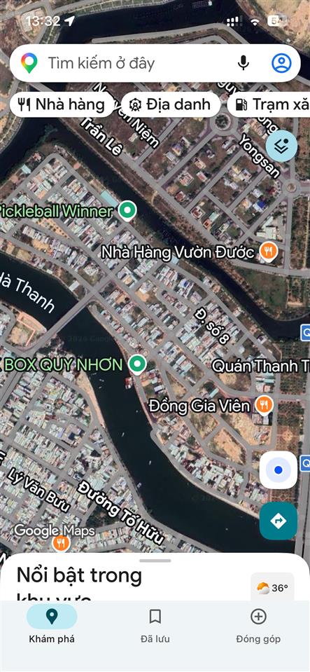 Đất cầu huỳnh tấn phát nối dài, hà thanh 2, phường quy nhơn,dt 72m2, giá 2tỷ550
