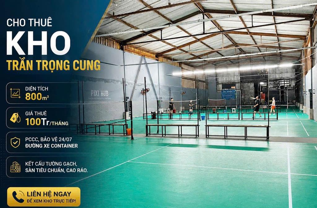 Cho thuê kho trần trọng cung 800m² container 24/7 bảo vệ 24/7