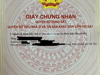 Chính chủ bán đất ngô gia tự long biên.