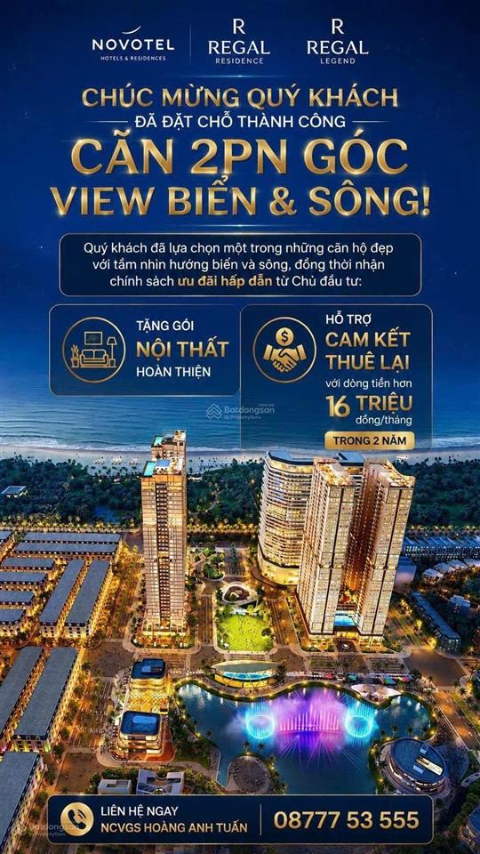 Căn hộ biển hạng sang sổ hồng lâu dài chỉ 1,7 tỷ, bàn giao full nội thất
