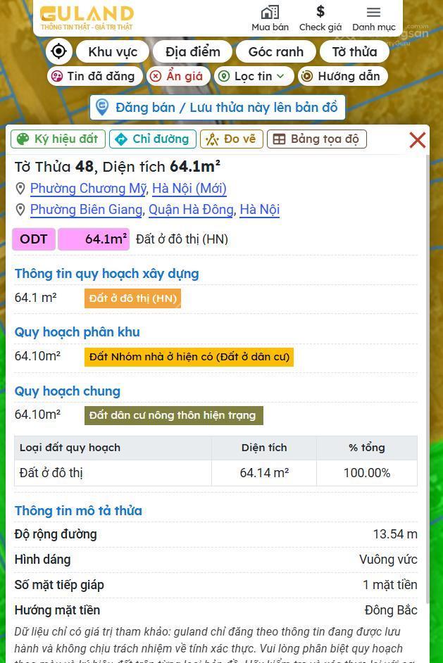 Bán gấp lô đất đẹp đường phú mỹ  biên giang, hà đông