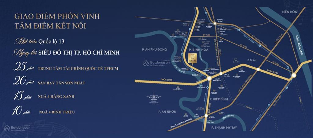 Thanh toán 0.75%/tháng  căn hộ symlife mặt tiền ql13 cách sông 300m  hàng đặc biệt