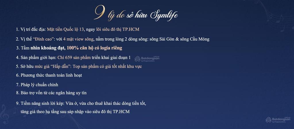 Mua symlife giai đoạn đầu chỉ 2.6 tỷ căn hộ 2pn 2wc 71m2, thanh toán 20%, ngân hàng cho vay max 70%