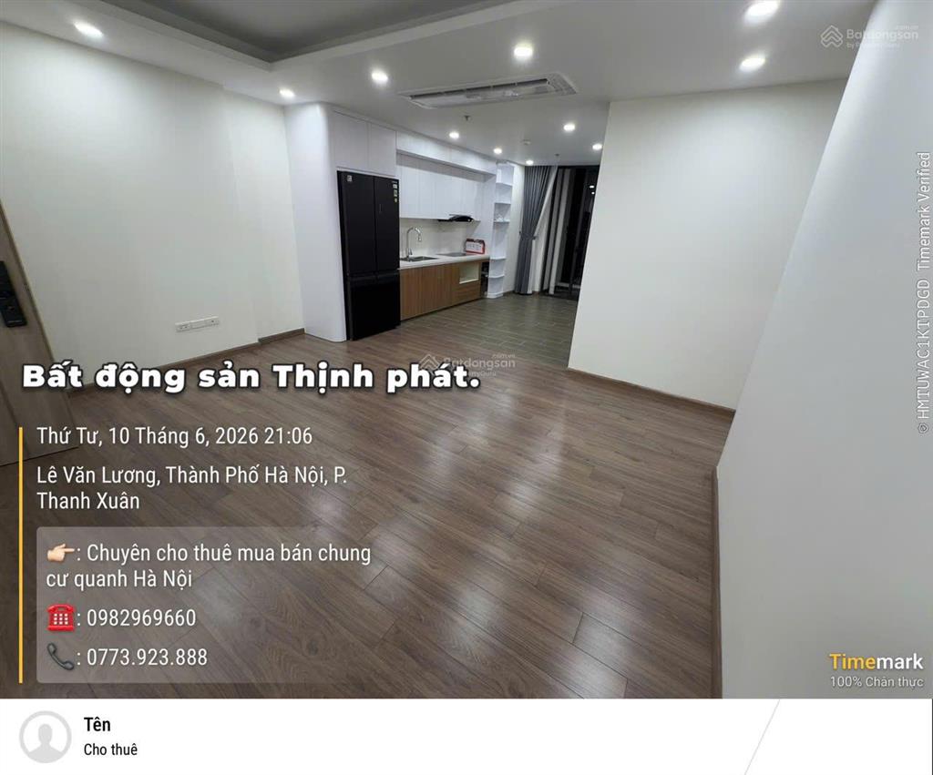 Cho thuê căn hộ handico 33 lê văn lương, 2pn, đầy đủ giường tủ 16.5tr/tháng