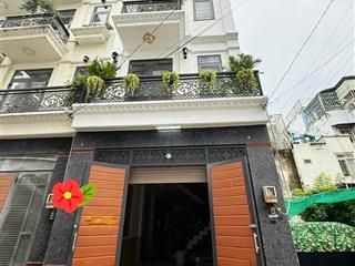 Nhà 4 tầng btct vào ở ngay, 52m2, 4pn, 3wc, hẻm xe hơi, gần trường thcs trần quang khải