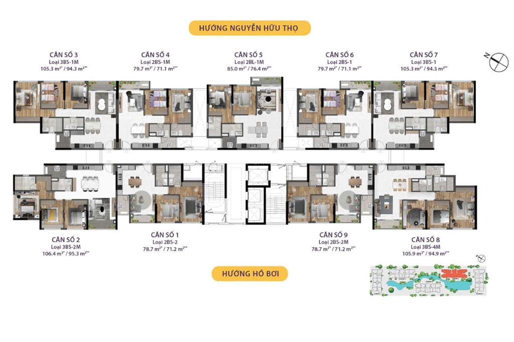 Celesta rise cần bán căn 3 phòng ngủ view hồ bơi nhà thô cần bán gấp giá 7ty3 bao hết
