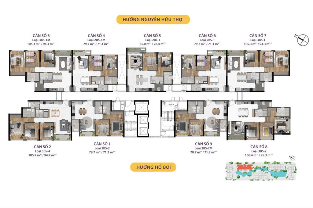 Bán cc 3pn 2vs tại celesta rise, 106m2, 7,1 tỷ nhà bè, hcm