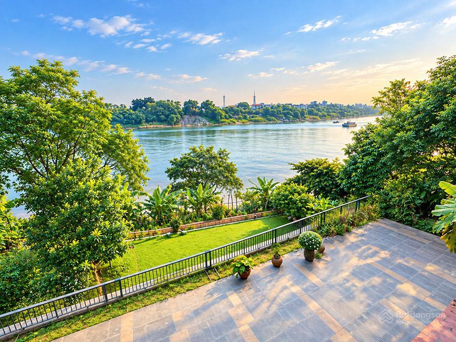 Biệt thự siêu hót view sông đuống có bể bơi phố bắc cầu bồ đề hà nội