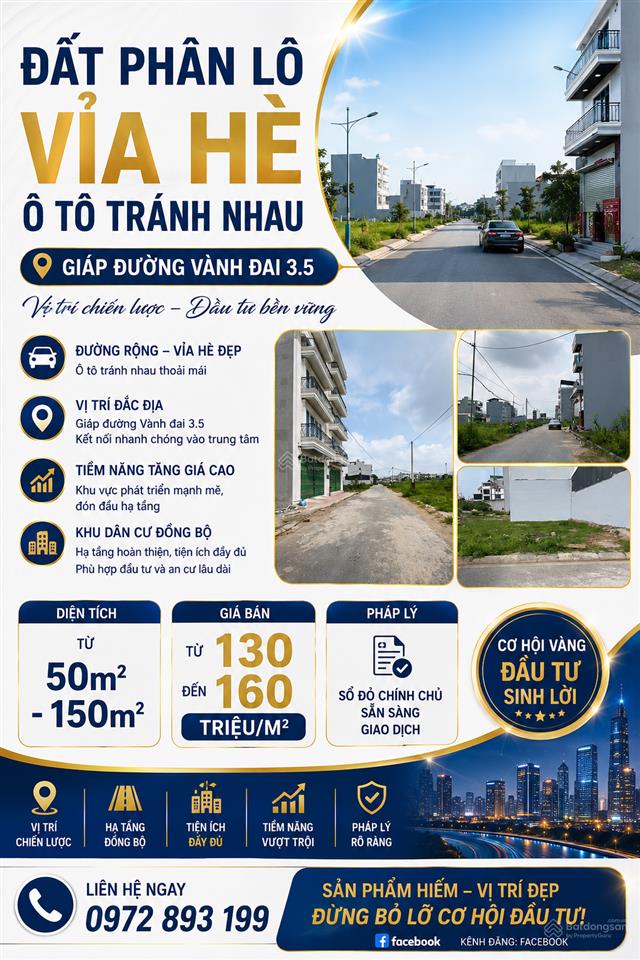 Bán đất phân lô vỉa hè, giáp vành đai 3.5, cách trung tâm cầu giấy 5p lái xe