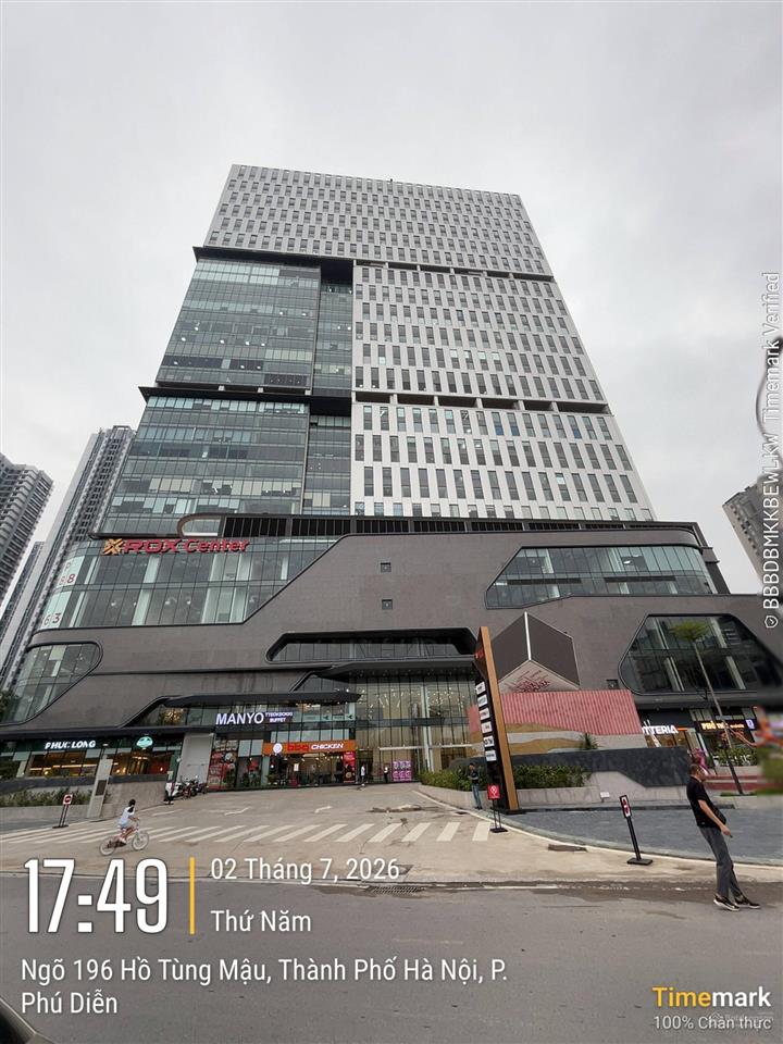 Cho thuê văn phòng hạng a 178m² tại tòa rox hồ tùng mậu