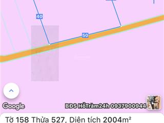 Đất đẹp hoà hiệp xuyên mộc 2000m2 50m mặt tiền giá chỉ 2 tỉ 950