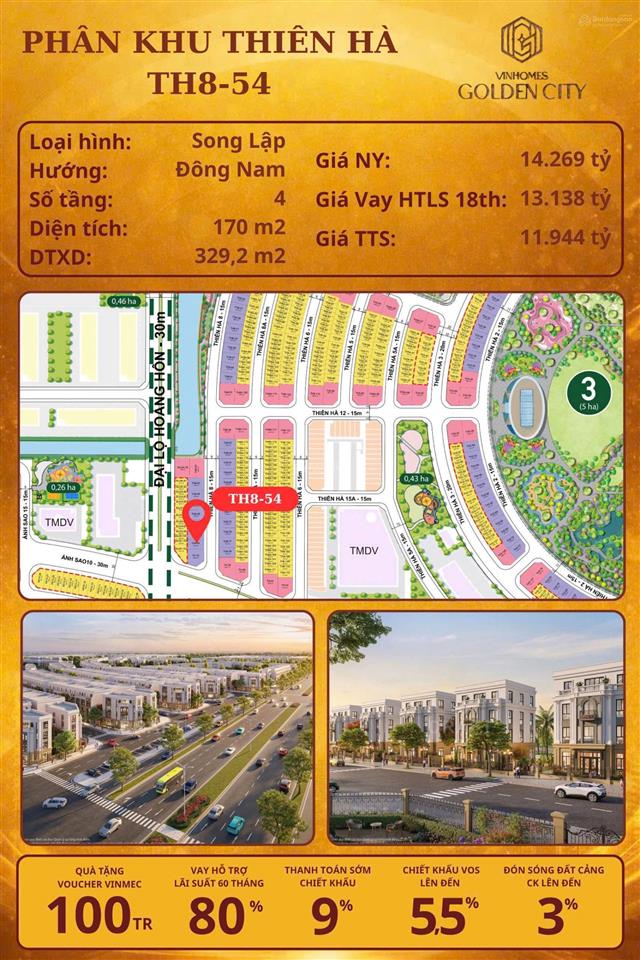 Cực hiếm  chỉ 258 căn song lập toàn dự án vinhomes dương kinh !