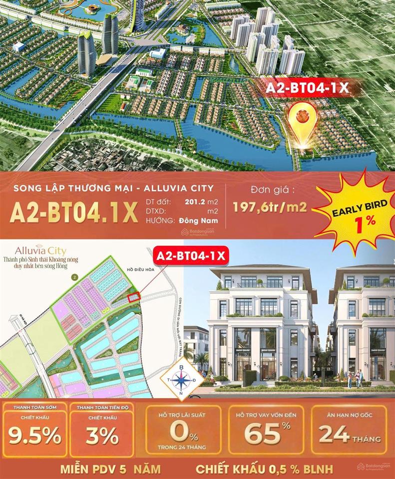 Chính chủ tôi cần cắt lỗ 5 tỷ căn bt4.11 alluvia city giá mua 40 tỷ, bán 35 tỷ đang vay vcb
