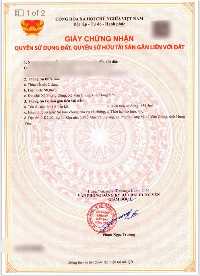 Chính chủ tôi cần bán cắt lỗ lk2. dt 90m2 giá 10,6 tỷ bao thuế phí