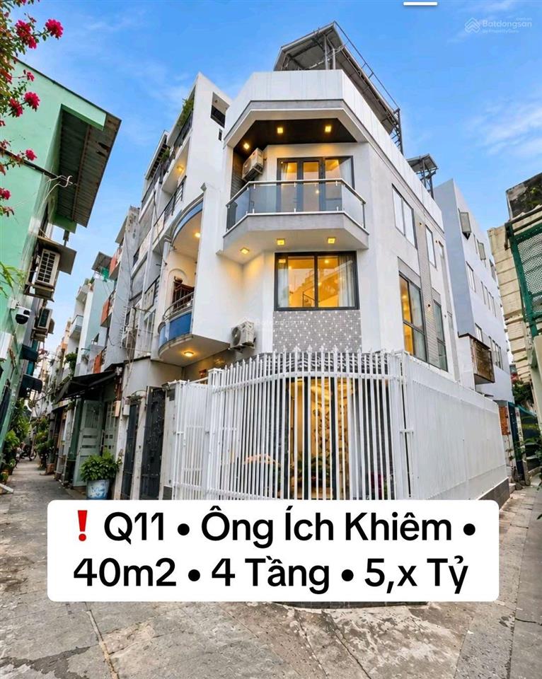 Ông ích khiêm  bình thới  lê đại hành  q11  lô góc cực thoáng  4 tầng đẹp lung linh như homest