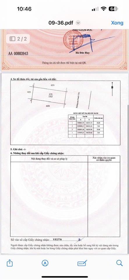 Lô sát góc đối diện công viên và toà chung cư tt03