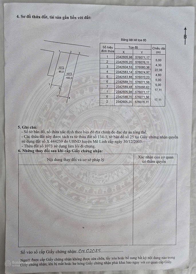 Đất thổ cư tại xã đại thịnh, huyện mê linh, hà nội, giá siêu hời 58 triệu / m2, 85 m2