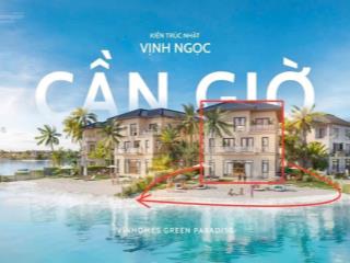 Siêu biệt thự vịnh tại vinhomes cần giờ. diện tích 405m2 xây dựng 3 tầng giá 74 tỷ.