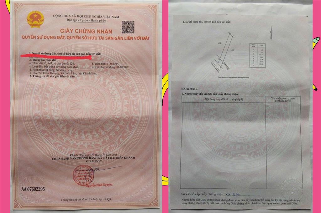 Chính chủ bán đất sát fram nông trại vui 1 05 tỷ 1155m2 giá ưu đãi qh dldv