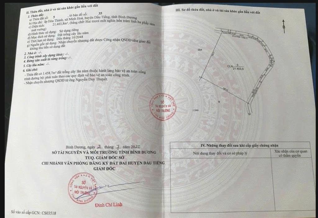 Bán đất Minh Hòa , Dầu Tiếng , Bình Dương  -gía tốt