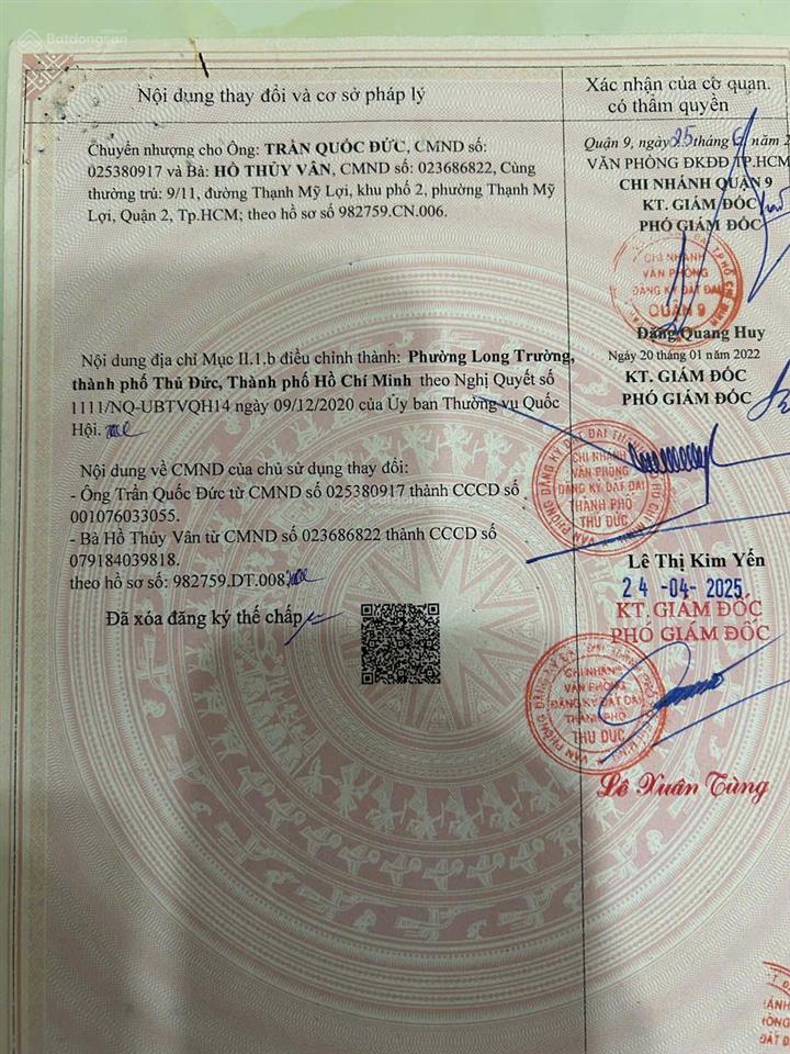 Bán đất thổ cư chính chủ long trường  quận 9 cũ