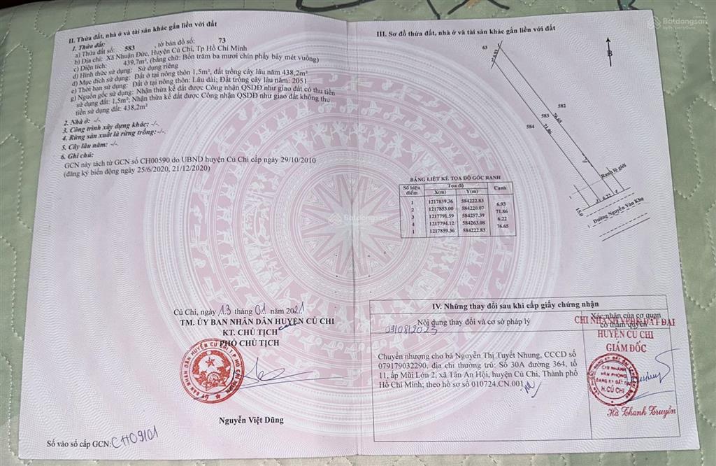 Bán đất mặt tiền đường nhựa nguyễn văn khạ tặng kèm nhà cấp 4, xã nhuận đức, huyện củ chi tphcm