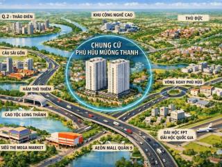 Căn hộ mường thanh phú hữu 2pn 2wc, ban công 68m2. giá dự kiến 3.2 tỷ giáp căn hộ safira