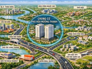 Chính chủ bán căn hộ mường thanh phú hữu, q9 2pn 2wc68m23,3ty siêu rẻ ban công view cực đẹp