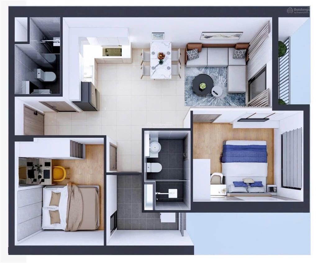 3,4 tỷ hot chính chủ bán mường thanh 2pn + 2wc  68m2 mã bao đẹp giá siêu tốt view đẹp