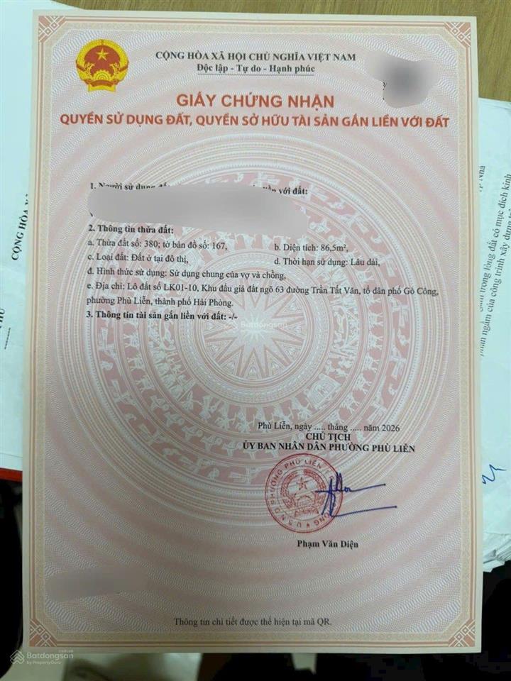 Lô góc đẹp đấu giá 63 trần tất văn, kiến an