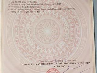 CẦN BÁN NHANH BÁN ĐẤT VƯỜN TẠI LONG THẠNH – PHỤNG HIỆP – HẬU GIANG
