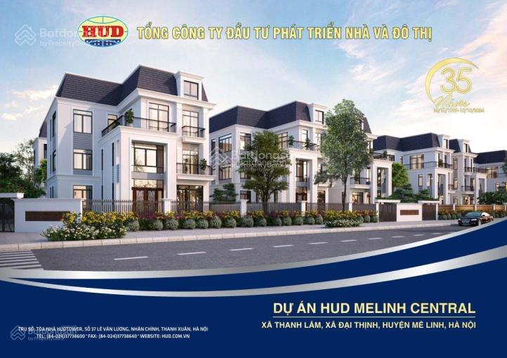 Bán 1 trong 6 lô biệt thự đẹp dự án hud mê linh. bt đơn lập 629m2 căn góc nằm trên trục 30m