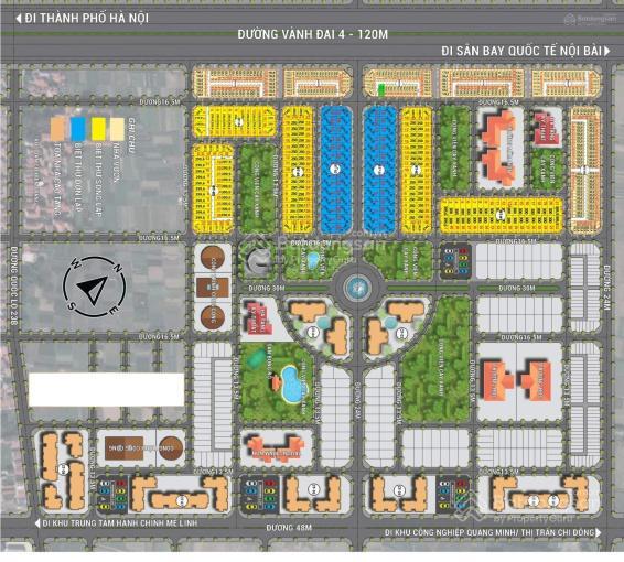 Bán 1 trong 6 lô biệt thự đẹp dự án hud mê linh. bt đơn lập 629m2 căn góc nằm trên trục 30m