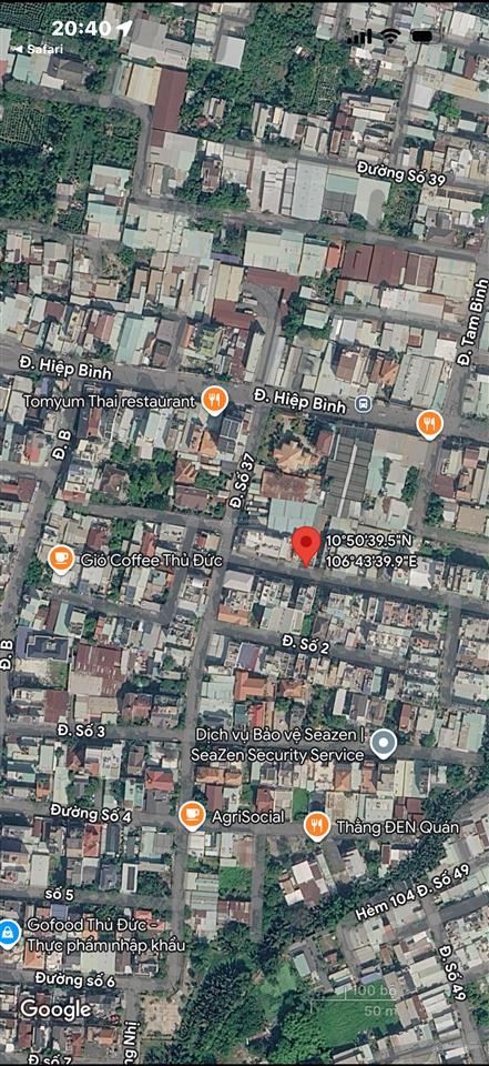 10,5 tỷ hiếm chợ hiệp bình  không còn lô thứ 2!đường 37 hiệp bình chánh 5 x 19.15m (~96m²)