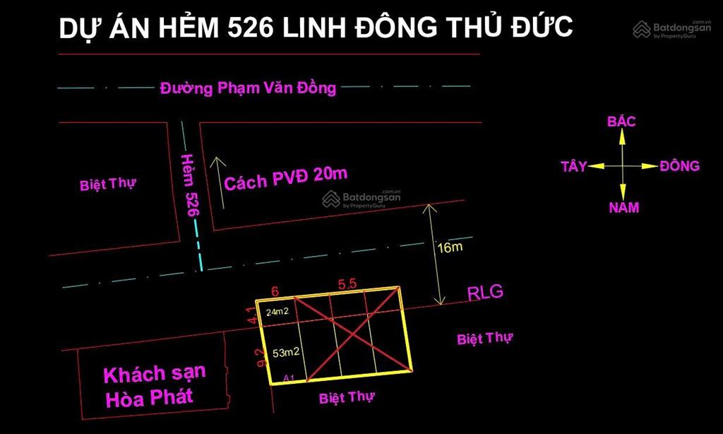 6,9 tỷ lô góc ngang 6m  ngay ga metro st10 30m ra phạm văn đồng 526, thủ đức 77.4m2 (6x13)