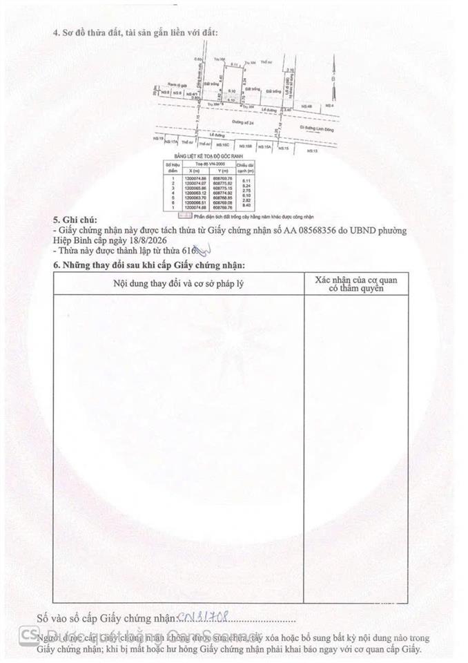 Mặt tiền đường 24  linh đông, thủ đức  7,35 tỷ/nền lô 1 51,5m² đất ở + 17,4m² hnk = ~68,9m²