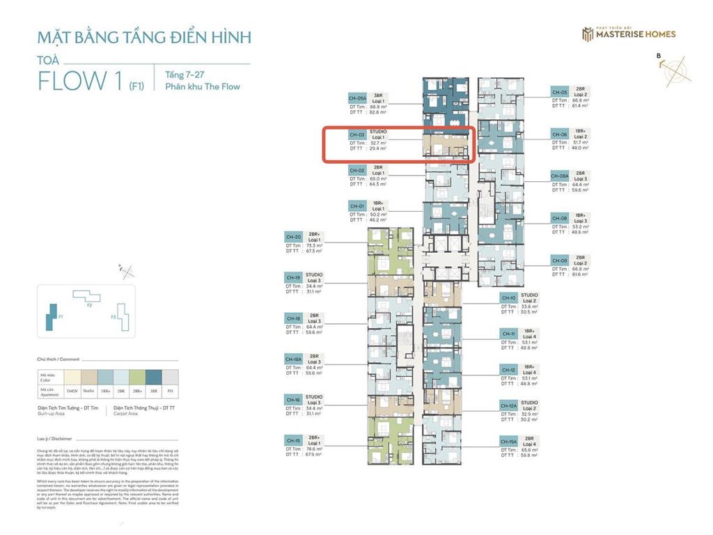 Căn studio view công viên nội khu đẹp nhất dự án masteri era landmark  vốn chỉ hơn 500 triệu