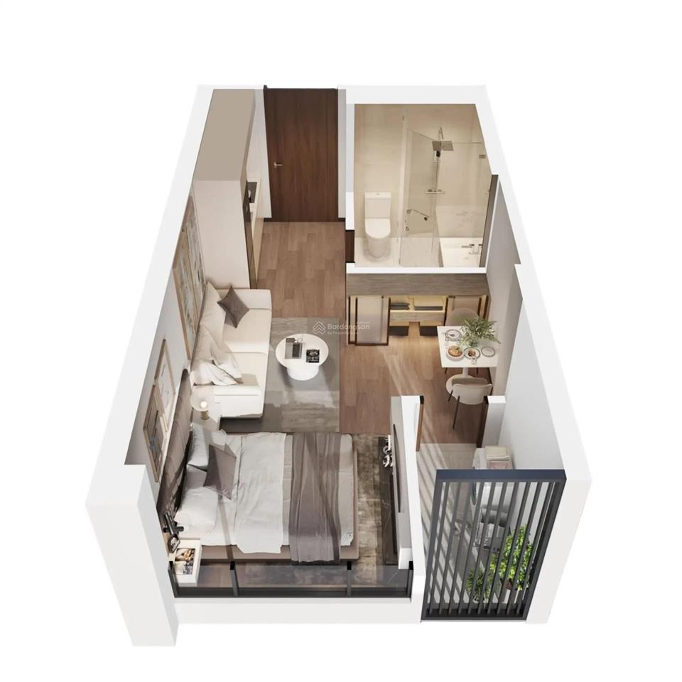 Căn studio view công viên nội khu đẹp nhất dự án masteri era landmark  vốn chỉ hơn 500 triệu