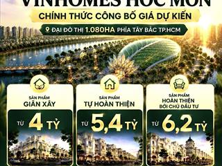 Giỏ hàng giá tốt nhất tháng5 vinhomes hóc môn nhà phố 4tầng hỗ trợ lãi suất 0%ở giai đoạn 1