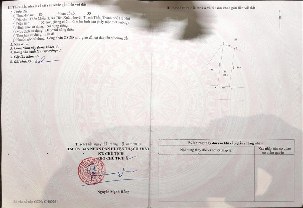 106,1m đất đẹp giá rẻ nhất khu miễu, sát vách tổ hợp đại học quốc gia hà nội tại hoà lạc