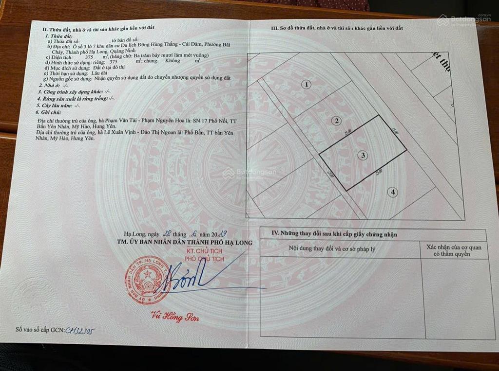 Bán đất biệt thự trung tâm bãi cháy vị trí sát biển