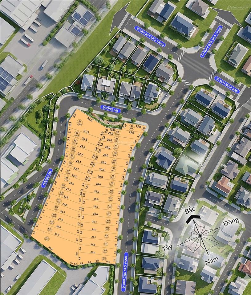 Bán quỹ đất nên đối diện kcn lam sơn  sao vàng