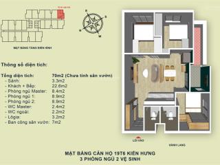 Bán căn hộ 3 ngủ 2 vệ sinh chung cư 19t6 kiến hưng diện tích 77m2 sân vườn đầy đủ đồ nội thất