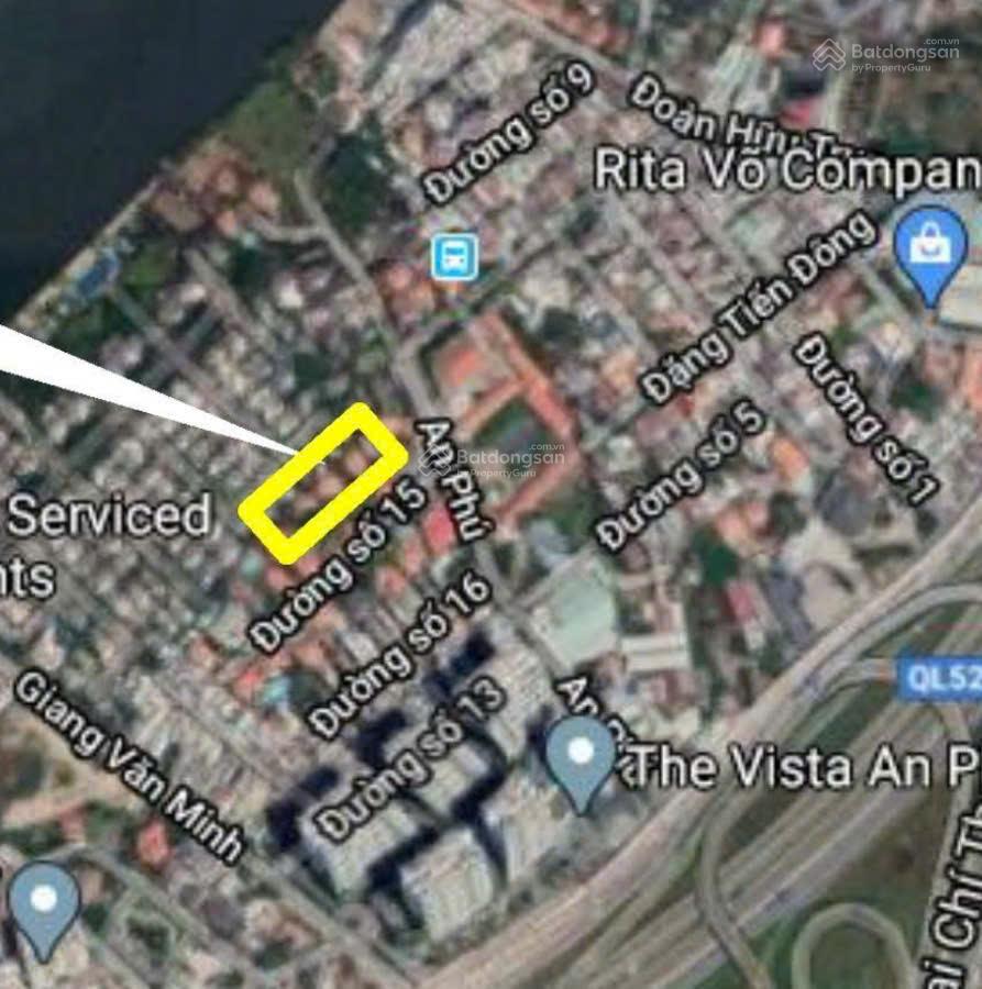 Khuôn đất siêu to  biệt thự đơn lập đường số 15, an phú quận 2, dt 3295m2, giá ~180 triệu/m2