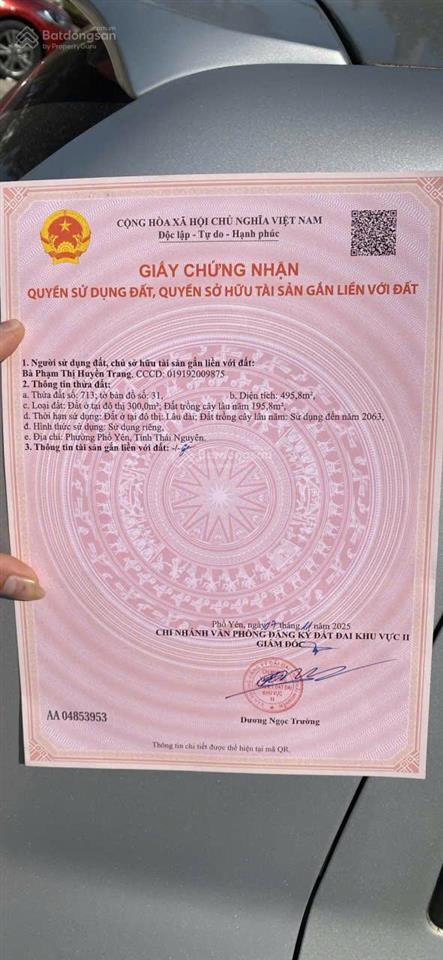 Bán đất rộng, giá rẻ gần khu công nghiệp điềm thụy  phổ yên  thái nguyên