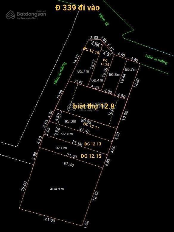 Đất trống hẻm 6m khu phân lô, 62.5m (4.5x15), 6.8 tỷ hẻm xh đg 339, phước long b, thủ đức (q9 cũ)