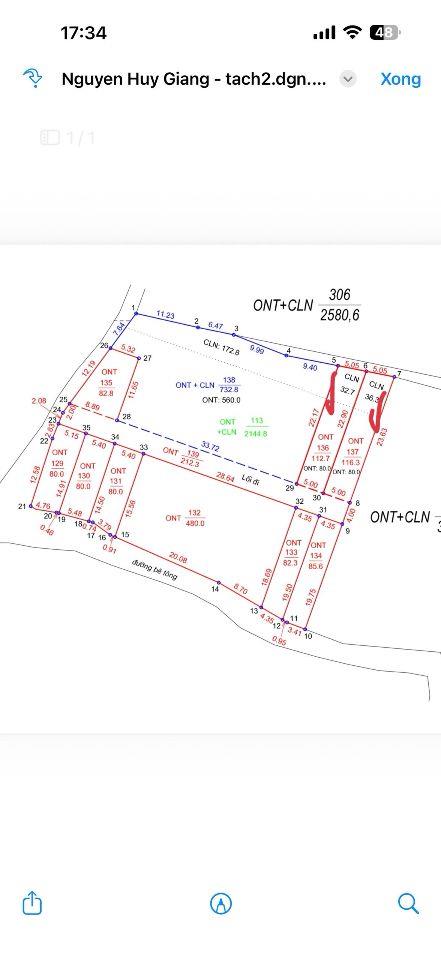 cứu cọc chỉ hơn 200tr có ngay 116m đất Lương Sơn 